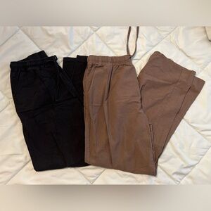 Women’s Black and Brown Pants. Selling together as a set